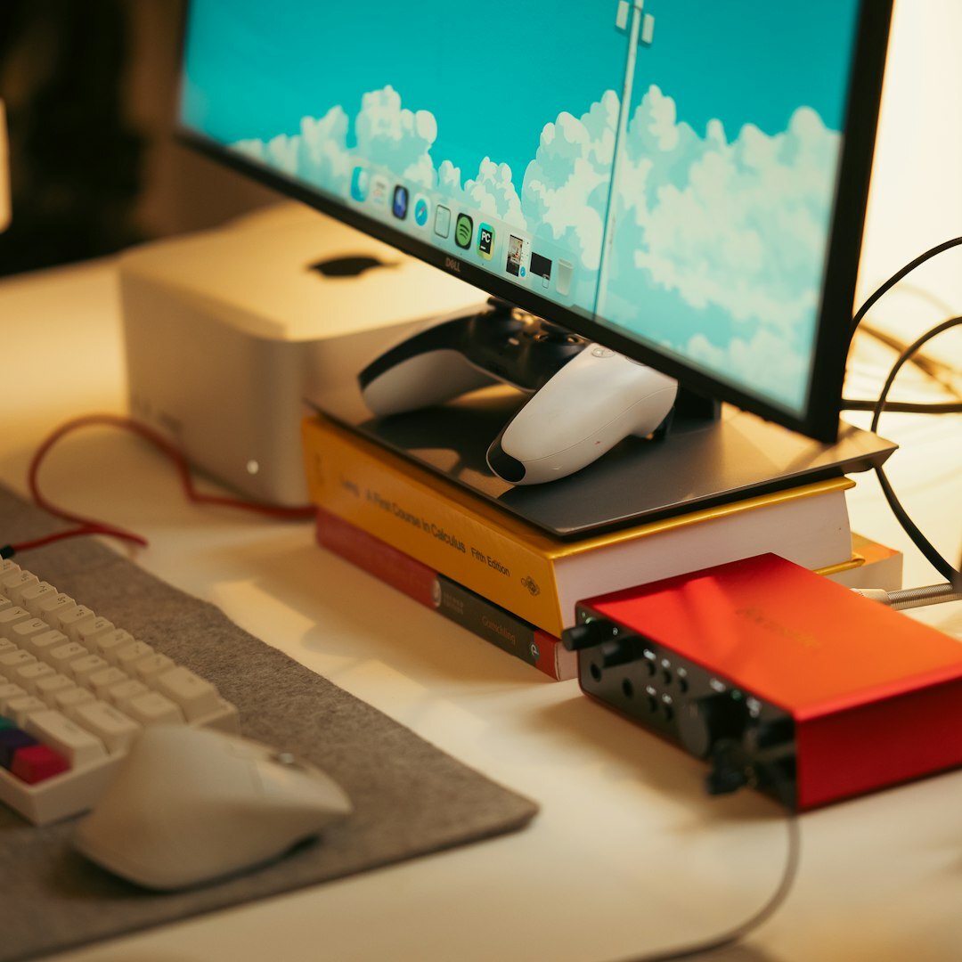Live streaming interface on computer monitor